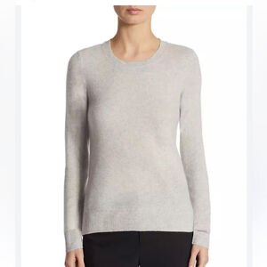 Saks Fifth Avenue Cashmere COLLECTION Roundneck Sweater grey pullover